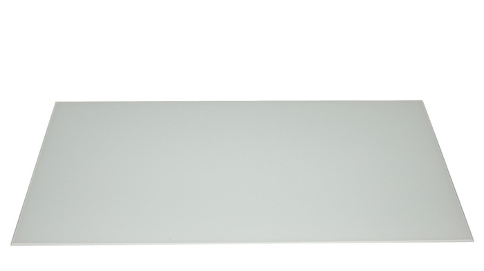 Stænkplade hvid glas firkantet 80 x 40 cm
